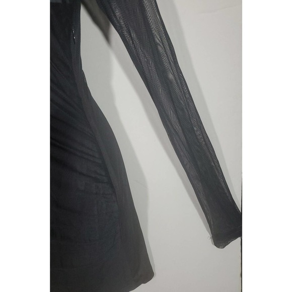 Rag & Bone 6 Sexy Risque Sheer Long Sleeve Ruched Cocktail Evening Party Dress - Picture 5 of 13